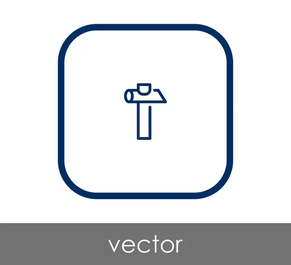 Hammer flat ikonen — Stock vektor