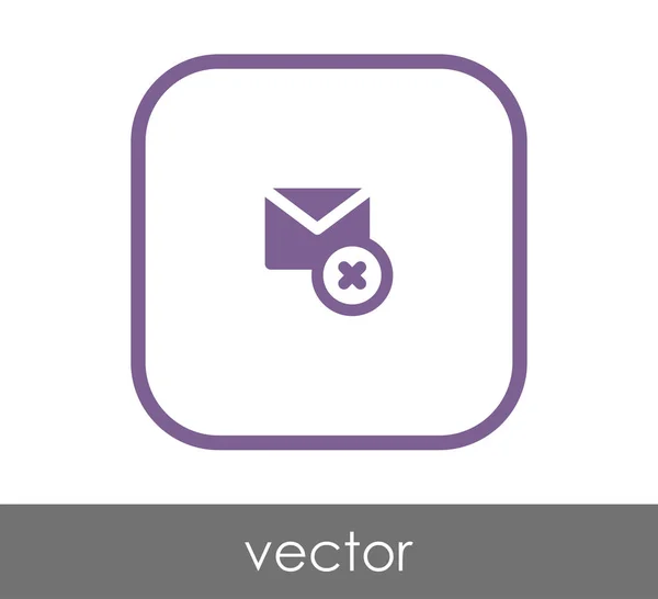 Eliminar icono de correo electrónico — Vector de stock