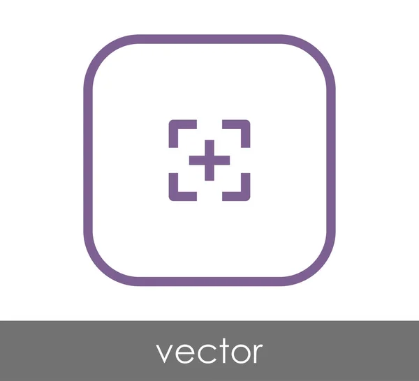 Pictogram van de focus van de camera — Stockvector