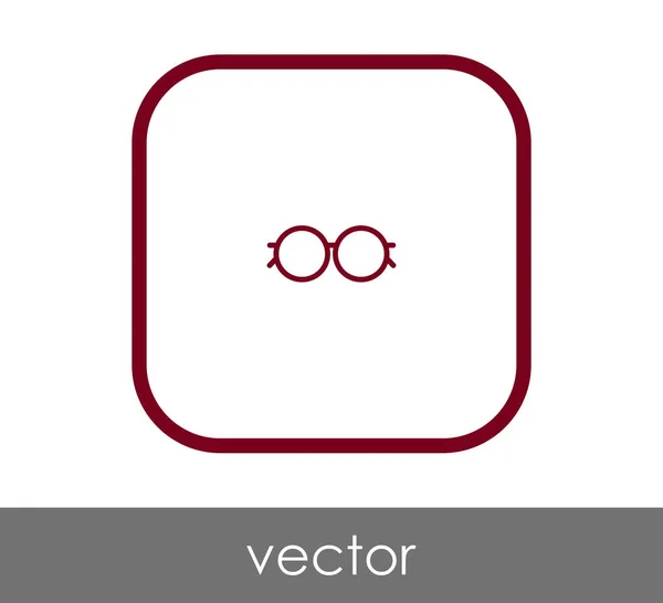 Bril Pictogram Vector Illustratie — Stockvector
