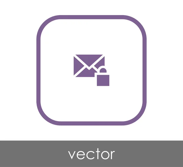 Ícone de email seguro — Vetor de Stock