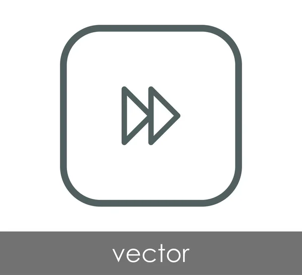 Vooruitspoelen pictogram — Stockvector