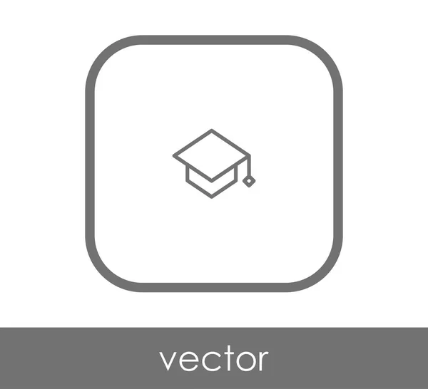 Graduierung Mütze Symbol Vektor Illustration — Stockvektor