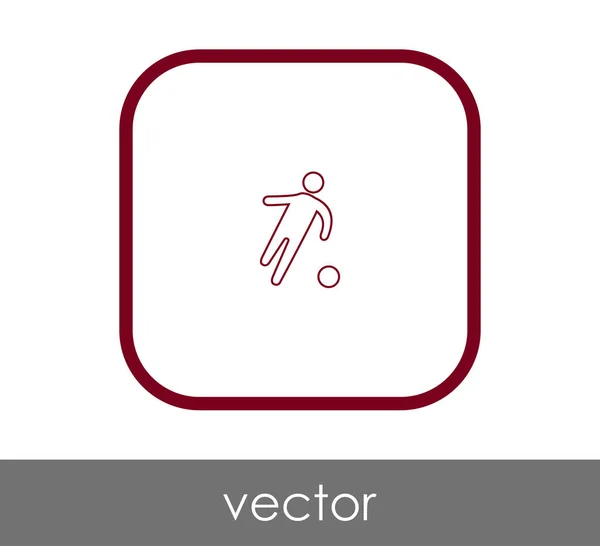 Icono jugador de fútbol — Vector de stock