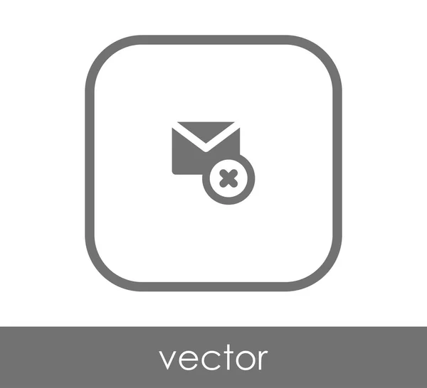 Excluir ícone de e-mail — Vetor de Stock