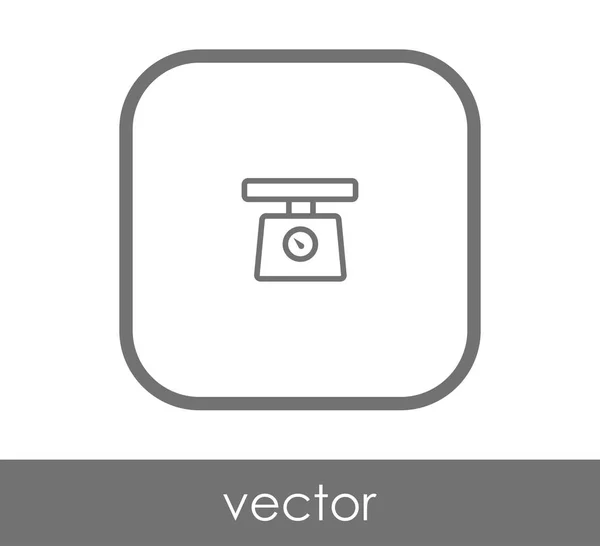 Icono de escala de alimentos — Vector de stock