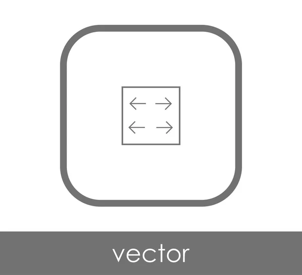 Ampliar Icono Signo Vector Ilustración — Vector de stock