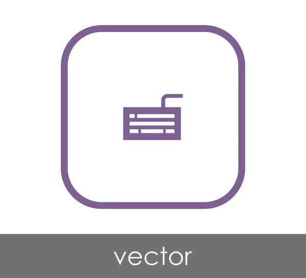 Quadratisches Tastatur Symbol Vektorillustration — Stockvektor