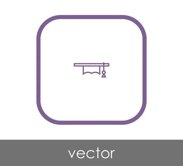 Gradering Cap Ikon Vektor Illustration — Stock vektor