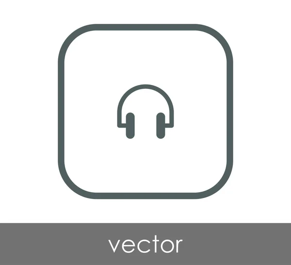 Kopfhörer-Flachbild — Stockvektor