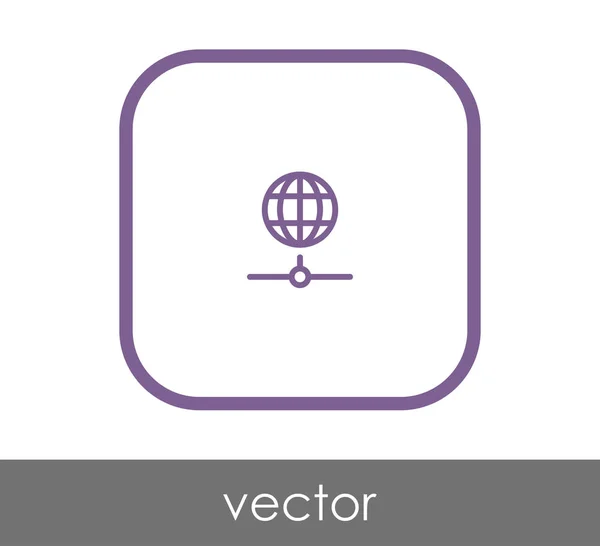 Desain Ilustrasi Vektor Dari Ikon Globe - Stok Vektor