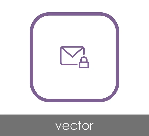 Ikony zabezpečení e-mailu — Stockový vektor