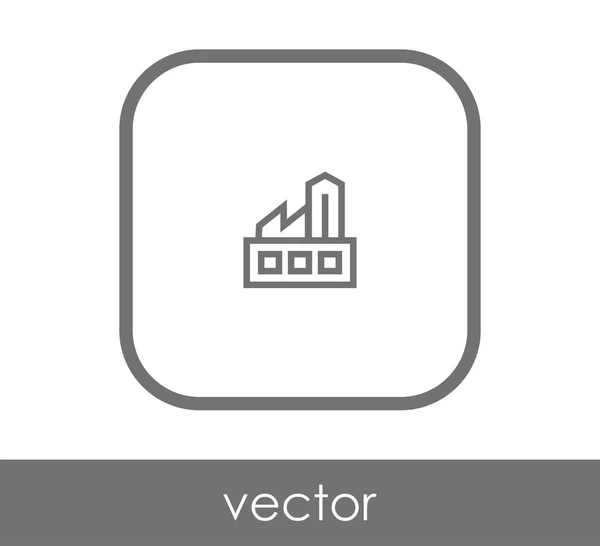 Ícone Fábrica Industrial Ilustração Vetorial — Vetor de Stock