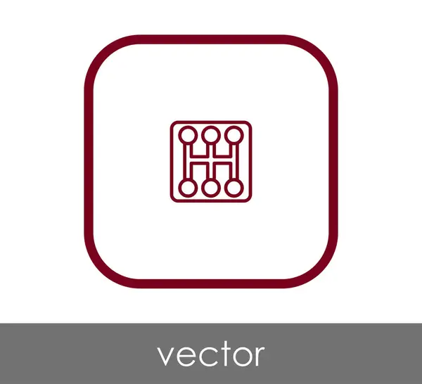 Illustration vectorielle de l'icône de la boîte de vitesses — Image vectorielle