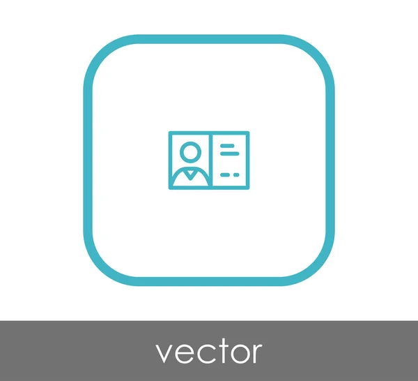 Identification card icon — Stock Vector
