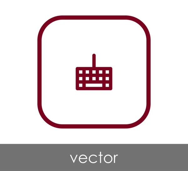 Quadratisches Tastatur Symbol Vektorillustration — Stockvektor