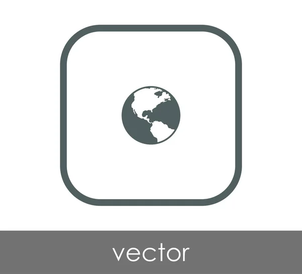 Diseño Ilustración Vectorial Globe Icono — Vector de stock