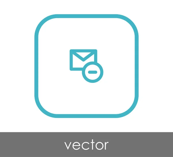 Usuń ikonę email — Wektor stockowy