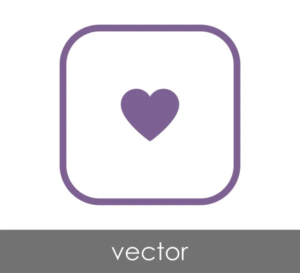 Hjerte flad ikon – Stock-vektor