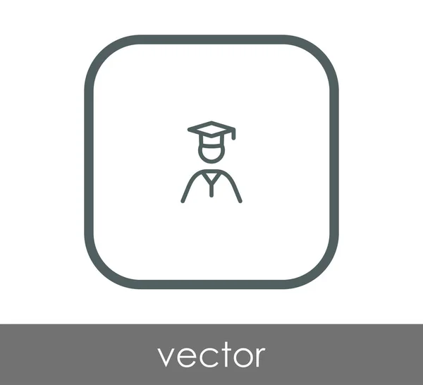 Afgestudeerde Pictogram Vector Illustartion — Stockvector