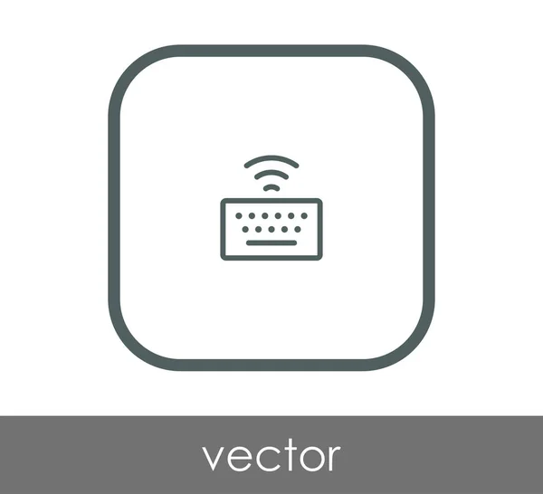 Quadratisches Tastatur Symbol Vektorillustration — Stockvektor