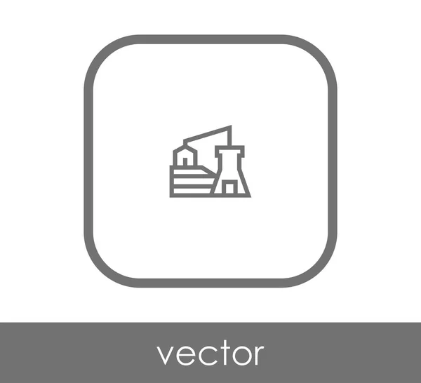 Ícone Fábrica Industrial Ilustração Vetorial — Vetor de Stock