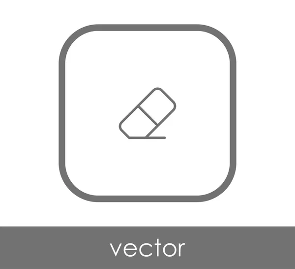 Radergummi ikonen — Stock vektor