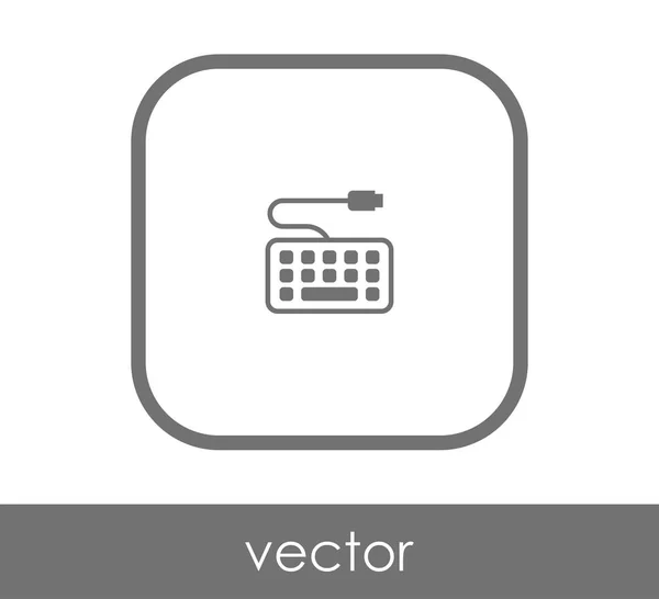 Quadratisches Tastatur Symbol Vektorillustration — Stockvektor