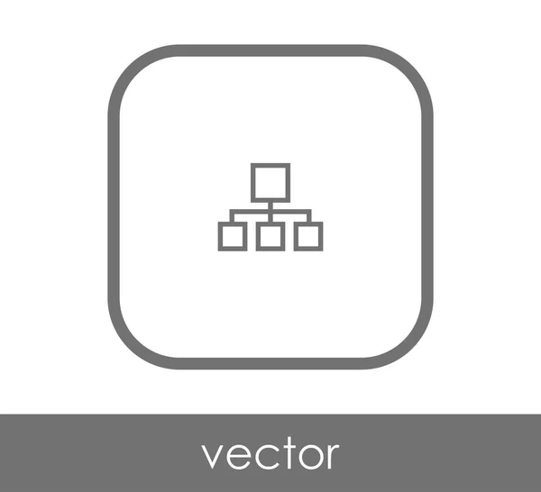 Ícone web hierarquia — Vetor de Stock