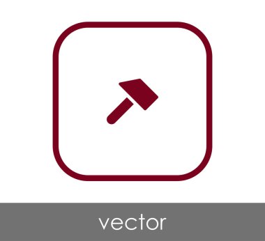 Çekiç düz simgesi