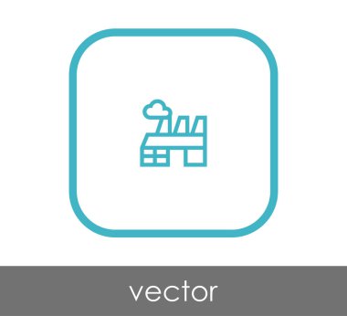 Fabrika simgesi, sınaî-vektör çizim 