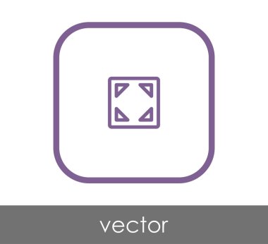 simgesini, genişletin işareti, vektör çizim 