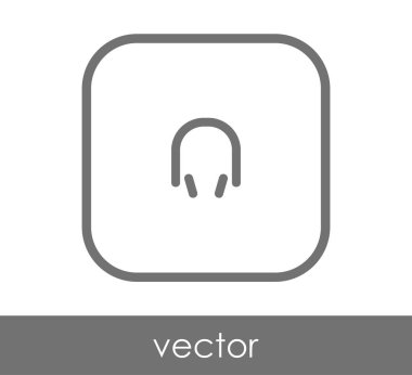 kare kulaklık kutsal kişilerin resmi, vektör çizim