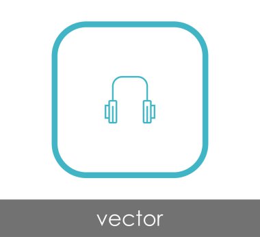 kare kulaklık kutsal kişilerin resmi, vektör çizim