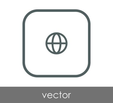 Dünya simgesinin vektör illüstrasyon tasarımı