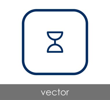 kare kum saati simgesi, vektör çizim