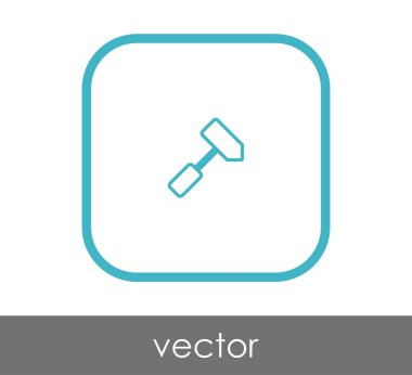 Çekiç düz simgesi