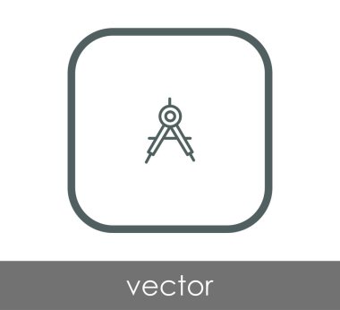 Çizim pusula simgesini, vektör çizim