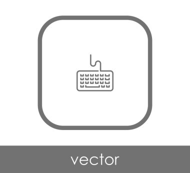 kare klavye simgesini, vektör çizim