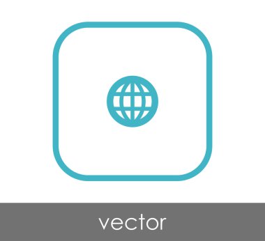 Dünya simgesinin vektör illüstrasyon tasarımı