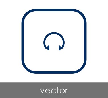 Kulaklık düz simgesi