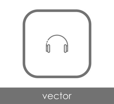 kare kulaklık kutsal kişilerin resmi, vektör çizim