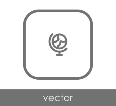 Dünya simgesinin vektör illüstrasyon tasarımı