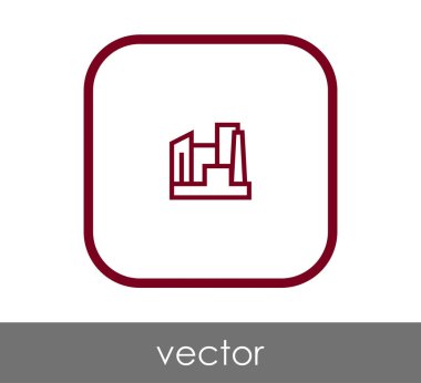 Fabrika simgesi, sınaî-vektör çizim 