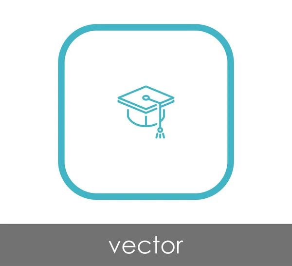 Ilustração Vetor Ícone Tampa Graduação — Vetor de Stock