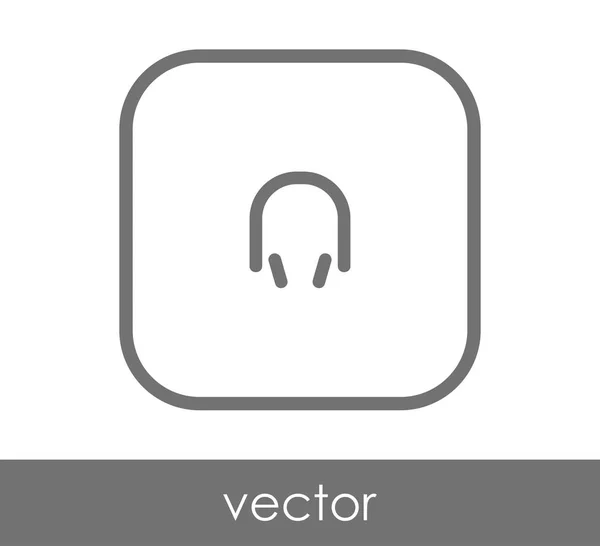 Icono Auriculares Cuadrados Ilustración Vectores — Vector de stock