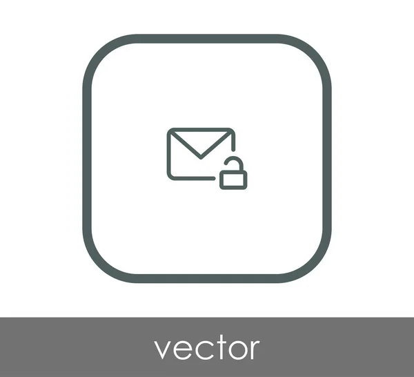 Veilige e-mailpictogram — Stockvector