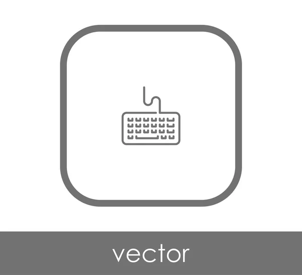 Icono Del Teclado Cuadrado Ilustración Vectorial — Vector de stock