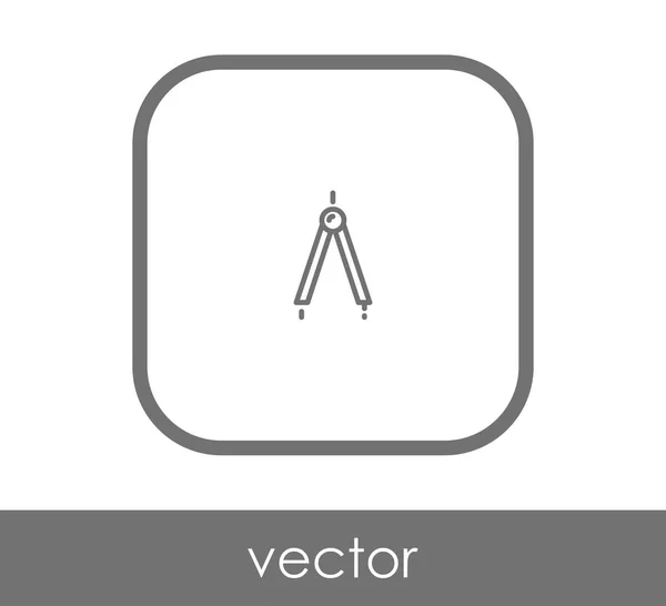 Dessin Icône Boussole Illustration Vectorielle — Image vectorielle
