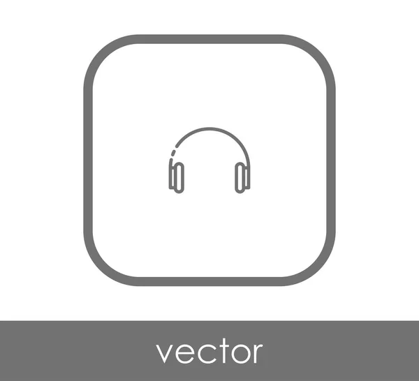 Vierkante Hoofdtelefoon Pictogram Vectorillustratie — Stockvector